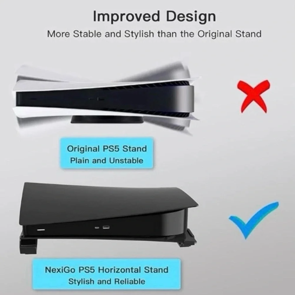 Black Stands for PS5 for Disc & Digital